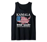 Kamala tenía razón sobre Todo - Mapa Retro de la Bandera de Estados Unidos Camiseta sin Mangas