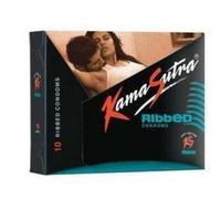 Kamasutra Ribbed Condoms - 10s Pack by Kama Sutra
