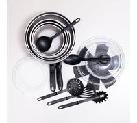Kamberg - Batería de cocina (22 unidades, fabricada en Francia, sin PFOA/PFAS, con 2 tapas Pyrex® Ø20-28 cm)