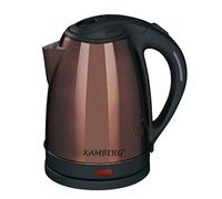 Kamberg Hervidor eléctrico de acero inoxidable 18/10, 1,8 litros, 1500 W, ebullición rápida, diseño compacto, sin BPA, bronce, 0008128