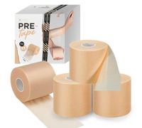 KAMBIA Pretape, Pretape vendaje deportivo, Pack 4 rollos 7cm x 27m, Venda pretape , Pretape deportivo, Pretape no adhesivo para Tape crossfit.