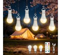 Kambo 7W Bombilla LED E27 recargable USB-C botón de control 2600 mAh