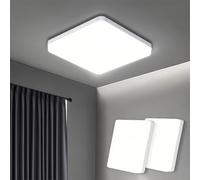 Kambo LED Lámpara de Techo 48W - Plafon Techo Cuadrada - Luz de Plafón Moderno 4320LM Blanco Frío 6500K Para Baño Cocina Sala de Estar Dormitorio Pasillo Comedor Balcón, 2 piezas