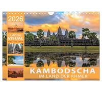 KAMBODSCHA - Im Land der Khmer (Wandkalender 2026 DIN A4 quer), CALVENDO Monatskalender: Tempel, Himmelsnymphen und Gottkönige