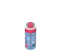 Kambukka Botella de agua para niños (400 ml), a prueba de fugas, sin BPA, a prueba de golpes, apta para lavavajillas, botella de agua para niños, modelo Lagoon Blue Flamingo