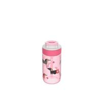 Kambukka Botella infantil con pajita - Modelo LAGOON DIVA DOGS- 400 ml - Resistente al agua - Resistente a las manchas y a los olores - Duradero y resistente a los golpes - Apto para lavavajillas