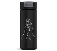 Kambukka Olympus Friends Forever Black - Taza térmica 500 ml de acero inoxidable, edición limitada, aislamiento al vacío, a prueba de fugas Snapclean