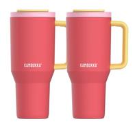 Kambukka RIO Dúo de botellas térmicas 950 ml con pajita Exotic Twins - Acero inoxidable, frío prolongado, tapa hermética, BPA Free