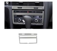 KAMCES Ajuste de la Cubierta de la decoración del Marco del Aire Acondicionado de la Consola Central de Acero Inoxidable Compatible con Audi A6 C6 2005-2011 Interior del Estilo del Coche(Silver)