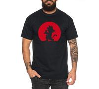 Kame Moon Manga Camiseta para Hombre One Goku Dragon Master Son Ball Vegeta Turtle Roshi Piece Golds Db, Farbe2:Negro, Größe2:X-Large
