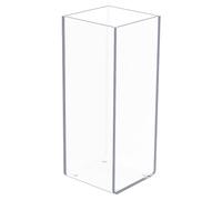 Kamehame Florero acrílico Transparente, jarrón Rectangular Alto, Centro de Mesa Decorativo para el hogar o Boda (4 x 4 x 10 Pulgadas)