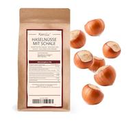 Kamelur Avellanas con cáscara de Italia, granos de avellana de alta calidad enteros y sin cáscara, en envase biodegradable, 1kg