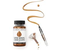 KAMENSKAYA Pintura de hoja de bronce líquido: base de alcohol de secado rápido bronce dorado líquido, 3.4 fl oz (100 ml)
