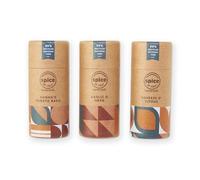 Kamenstein Juego de tubos de especias de papel kraft, embalaje hecho de 99% material reciclado, con especias incluidas, mezclas mediterráneas