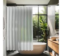 KAMEUN Cortina De Ducha, 120 x 200 cm Shower Curtain Translucida, EVA Antimoho Impermeable Baño con Cortinas con Peso Magnético Inferior, Impermeable 3D, Ecológica, Lavable para Ducha o bañera