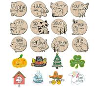 KAMHBE - 12 tarjetas mensuales de hitos mensuales para bebés con 8 calcomanías de festival, accesorios de fotos de crecimiento del primer año del bebé, regalos unisex para baby shower para padres