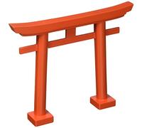 Kamidana-no-Sato Santuario Sinto Kamidana, pequeña Puerta Torii roja con Patas Rectas, de Japón
