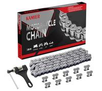 KAMIER Cadena de transmisión 428 102 interruptores de eslabones resistente para 70 cc 90 cc 110 cc 125 cc TTR YZ80 YZ85 Apollo RFZ Suzuki Trailmaster Vitacci Tao Tao Coolster MotoTec Pit Dirt Bike 4