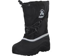 Kamik Southpole4 - Botas de nieve para niños, impermeables, forradas cálidas, perfectas para el pie de los niños, negro blanco, 27 EU