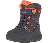 Kamik Southpole4 Stance - Botas de nieve para niños, impermeables, forradas cálidas, perfectas para el pie de los niños, Navy Flame Nfl, 32 EU