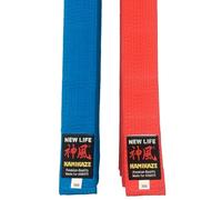 Kamikaze Cinturón competición Karate para Kata de algodón Especial BST New Life Premium (Rojo, 7/330 cm)