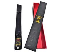 Kamikaze Cinturón negro seda natural con estuche de presentación (5.5/300 cm)