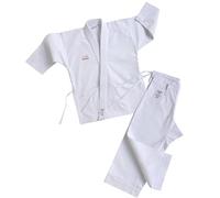Kamikaze Karategui Premier Kata, Traje de Karate para Competición Kata, 100% Algodón, Peso Medio, Color Blanco (5.5/185 cm)