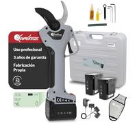 KAMIKAZE KV390.Tijera Eléctrica de poda. Podadera eléctrica profesional. Con batería de 21,6 V. Ø 35 mm. Incluye maletín con cargador, 2 baterías y kit de mantenimiento.