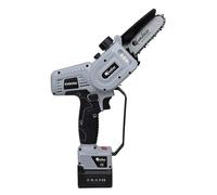 KAMIKAZE Motosierra Eléctrica a Batería KVS5700 21,6V, Espada 5” con Lubricación Automática, Corte Ø80 mm, 2 Baterías 2,5Ah y Cargador, Mini Motosierra Profesional para Poda, Jardín y Agricultura