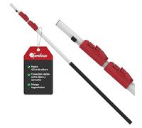 KAMIKAZE Pértiga Multiherramienta Telescópica de 3 Tramos de 1,5m a 4,5m.Aluminio Anodizado. Empuñaduras de Polipropileno Compatible con Serruchos MT330-BH Turbo, MT360-BH Turbo y Tijera MT-63