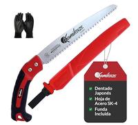 KAMIKAZE Serrucho de Poda Recto S-300H. Serrucho con Dentado Japonés de Hoja Recta 300mm. Sierra para Madera con Hoja de Acero SK-4 Rico en Carbono de Alta Durabilidad. Incluye Funda.