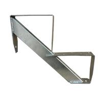 Kaminbau Mierzwa - Escalera de madera de 2 niveles, galvanizada, altura 34 cm