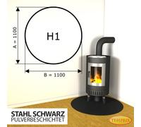 Chimenea Placa inferior Protección Contra Chispas De Acero blac Horno Placa