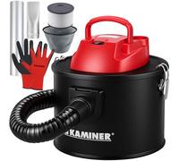 KAMINER Aspirador de Cenizas 10 L sin Bolsa - 800 W 16 kPa, Doble filtración HEP Textil, 2-en-1 aspiración y soplado, depósito Acero Inoxidable, para chimeneas Estufas barbacoas y Taller