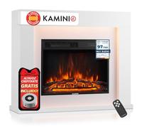 KAMINIO® Matti Modern 38 Blanca Chimenea eléctrica Decorativa de pie