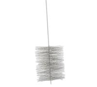 Kamino - Flam - Cepillo deshollinador para limpiar estufas, hornos de leña, chimeneas, tubos de chimeneas (150 cm, Ø 130 mm) - acero - plata