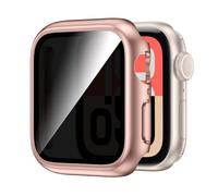 Kamita Funda Impermeable Privacidad para Apple Watch SE 3/SE2/SE/6/5/4 40mm, Duro PC Bumper Case con Protector de Pantalla de Antie-spía, Shockproof Carcasa de Protección para iWatch 40 (Oro Rosa)