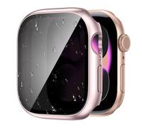 Kamita Funda Impermeable Privacidad para Apple Watch Serie 11/Serie 10 42mm, PC Bumper Case con Protector de Pantalla de Antie-spía, Shockproof Carcasa de Protección para iWatch 11/iWatch 10 (Rosado)