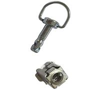 Kamlås för arkivskåp, Anillo de tiro de bloqueo de leva Acero al carbono galvanizado Longitud total de la varilla 16 Longitud de la rosca 13 Plata