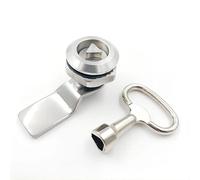 Kamlås för arkivskåp, Cerradura de leva de 18 mm con pasador de seguridad y llave triangular for buzones, cajas de distribución industriales, acero inoxidable 304, 1 unidad(A-set-h5-stainless)