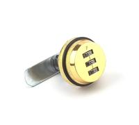 Kamlås för arkivskåp, Cerradura de leva giratoria combinada de 3 dígitos y 7/8 pulgadas for buzón de gabinete, multicolor, 20-30 mm(Gold 20mm)