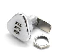 Kamlås för arkivskåp, Cerradura de leva triangular sin llave de 3 dígitos for gabinetes MMS256 (1 unidad, varios tamaños)(L 24mm)