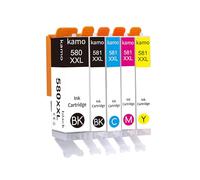 Kamo 580 581 XXL Cartuchos de Tinta Compatible con Canon PGI-580XXL CLI-581XXL Cartuchos Multipack, para Pixma TS705 TS6350 TR8550 TS6150 TS6351 TR7550 TS6250 TS6151 TS6250 TS6251 TS8350