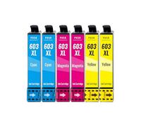 kamo 603XL (Pack de 6) cartuchos de tinta Compatibles con Epson 603 XL - para Expression Home XP-2100 XP-2105 XP-3100 XP-3105 XP-4100 XP-4105 XP-4150, Workforce WF-2810 WF-2830 WF-2835 WF-2850 WF-2870