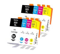 Kamo 920 XL Cartuchos de Tinta Compatible con HP 920 920XL Cartuchos Multipack (2X Negro, 2X Cian, 2X Magenta, 2X Amarillo, 8-Pack), para Officejet 6000 6500 6500A 7000 7500A