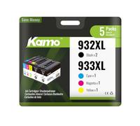 kamo 932 933 XL Cartuchos de Tinta Compatible con HP 932XL 933XL Cartuchos (2X Negro, 1x Cian, 1x Magenta, 1x Amarillo), para OfficeJet 6100 6600 6700 7110 7510 7610 7612