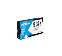 kamo 937e (Pack de 4) Cian Cartucho de Tinta Compatibles con HP 937e 937 XL - para OfficeJet Pro 9120 9120e 9122e 9125e 9129e 9130e 9110b 9120b 9130b