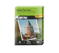 Kamo Carta Fotografica A4 Lucida, 200 g/m², 140 fogli - Ideale per foto, poster e progetti DIY, compatibile con stampanti a getto d’inchiostro