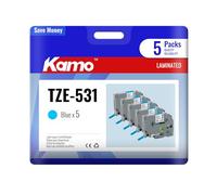 Kamo Cintas de Etiquetado 5 piezas compatibles Brother P-touch TZe-531