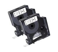 kamo - Juego de 2 cintas de escritura compatibles con Dymo D1 45013 (12 mm x 7 m), color negro sobre blanco, para LabelManager 120P 160 210D 220P 260P 280 350D 360D 420P LabelPoint 100 150 200